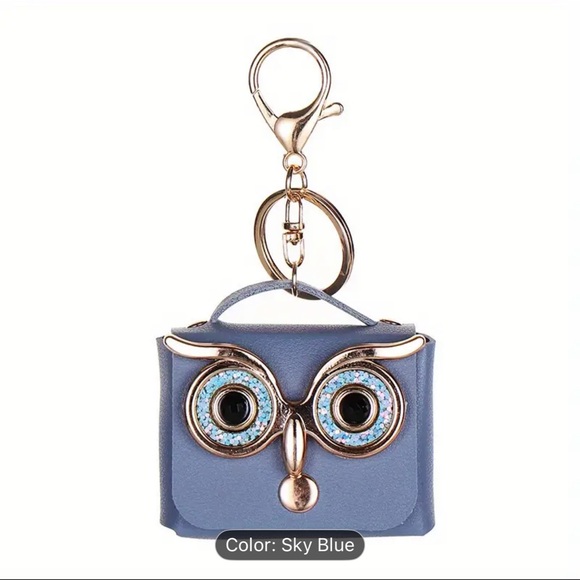 BUY NOW Sky Blue Owl Keychain - Picture 2 of 5